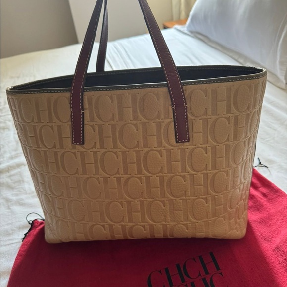 Carolina Herrera Embossed Tote - Picture 14 of 14